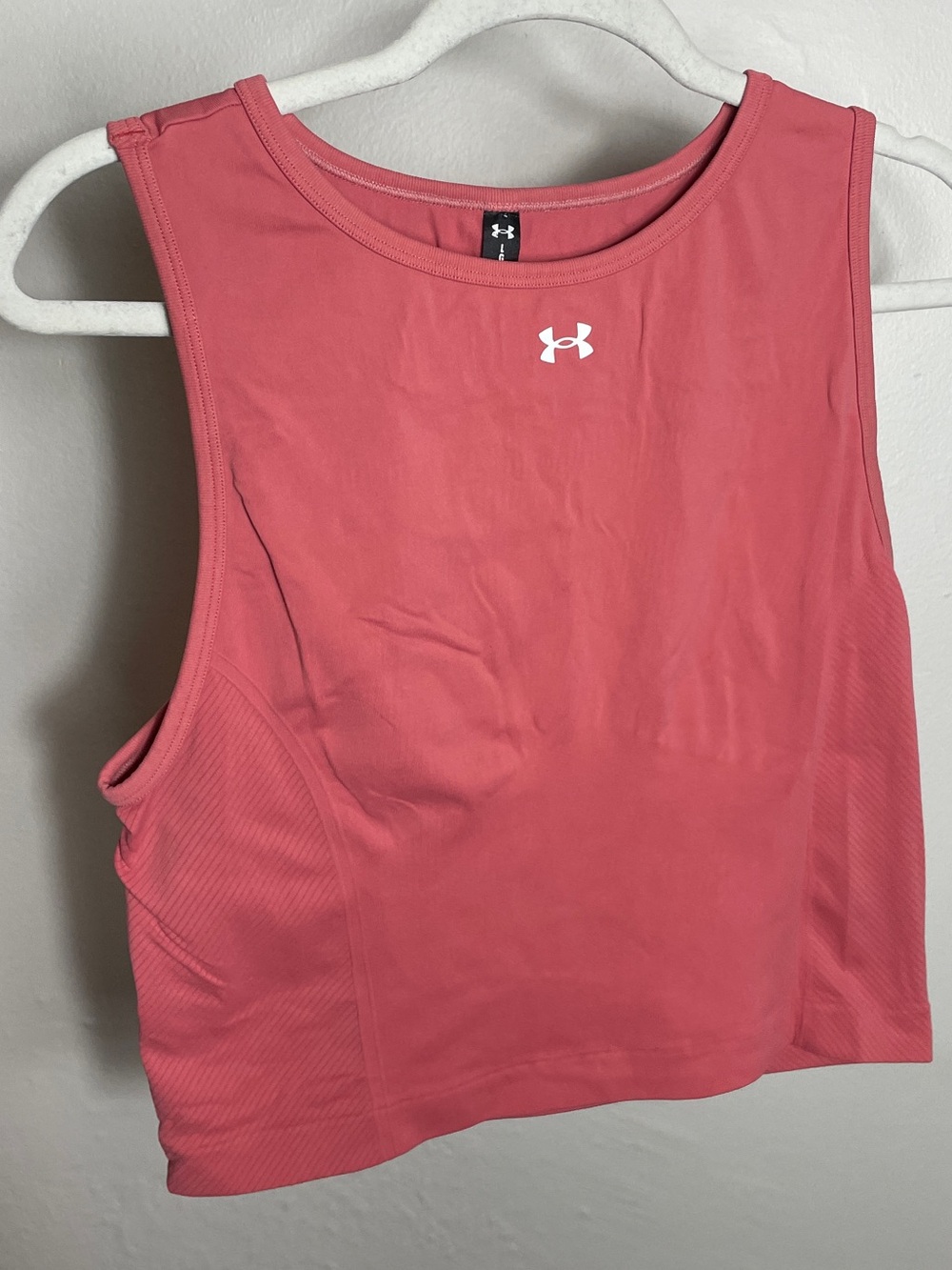 Under Armour Coral Pink Performance Crop Tank
